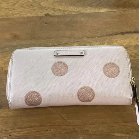 Kate Spade Light Pink Polka Dot Wallet - Picture 9 of 14